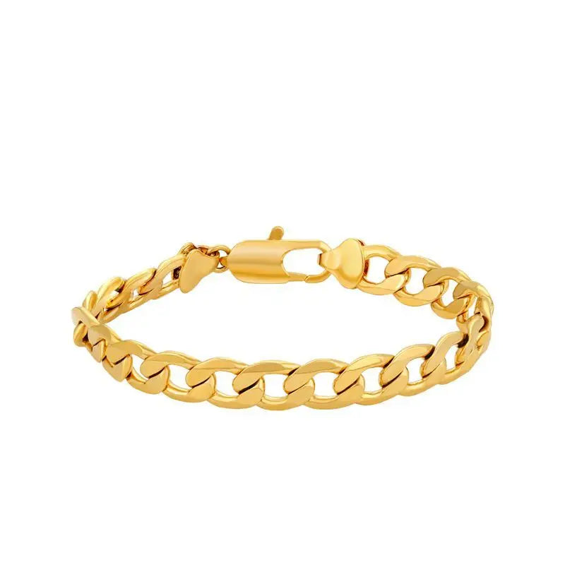 8.5mm Cold Chain Bracelets Pure Plated for Women Men 1:1 XP Jewelry