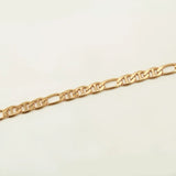 Gold-Color 18k Flat Chain Necklace, 4mm, Daily Wear, Nickel Copper