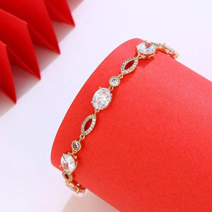 Elegant Zircon Geometry Bracelet For Women