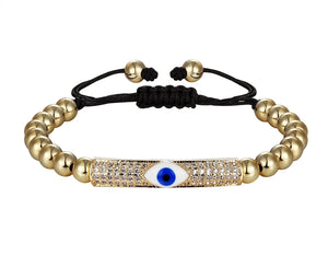 Pattern Micro Pave Zircon Stretch Bracelet