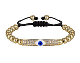 Pattern Micro Pave Zircon Stretch Bracelet