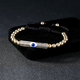 Pattern Micro Pave Zircon Stretch Bracelet