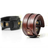 Leather Bracelets Pearl-Clasps Bandage Wrap Charm Bracelet Men Bangles