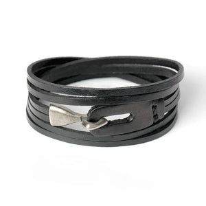 Leather Hook Bracelet Men Women Knight Courage Bandage Charm Bracelet