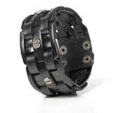 Men's Leather Bracelet Bandage Charm Wrap Woven Bangle