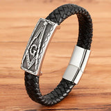 Men's Leather Bracelet Tower Style Magnet Buckle Gift