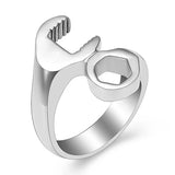 Personalized Wrench Stainless Steel Cremation Ring for Human Ashes