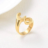 Personalized Wrench Stainless Steel Cremation Ring for Human Ashes