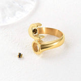 Personalized Wrench Stainless Steel Cremation Ring for Human Ashes