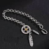 XS Guochao Feather Bracelet Men's Stylish Single Ins Niche Mens Bracelet