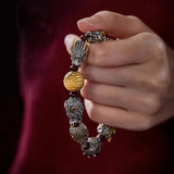 XS Dragon Scale Tiger Eye Stone Bead Bracelet