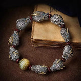 XS Dragon Scale Tiger Eye Stone Bead Bracelet