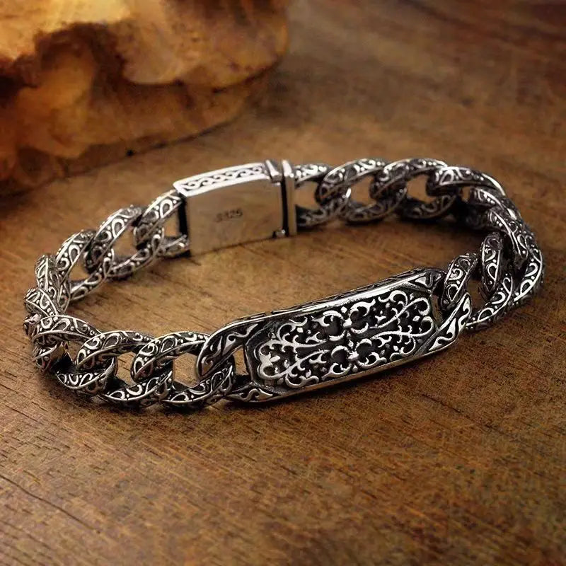 XS Bracelet Auspicious Pattern Retro Couple Ring Buckle Bracelet