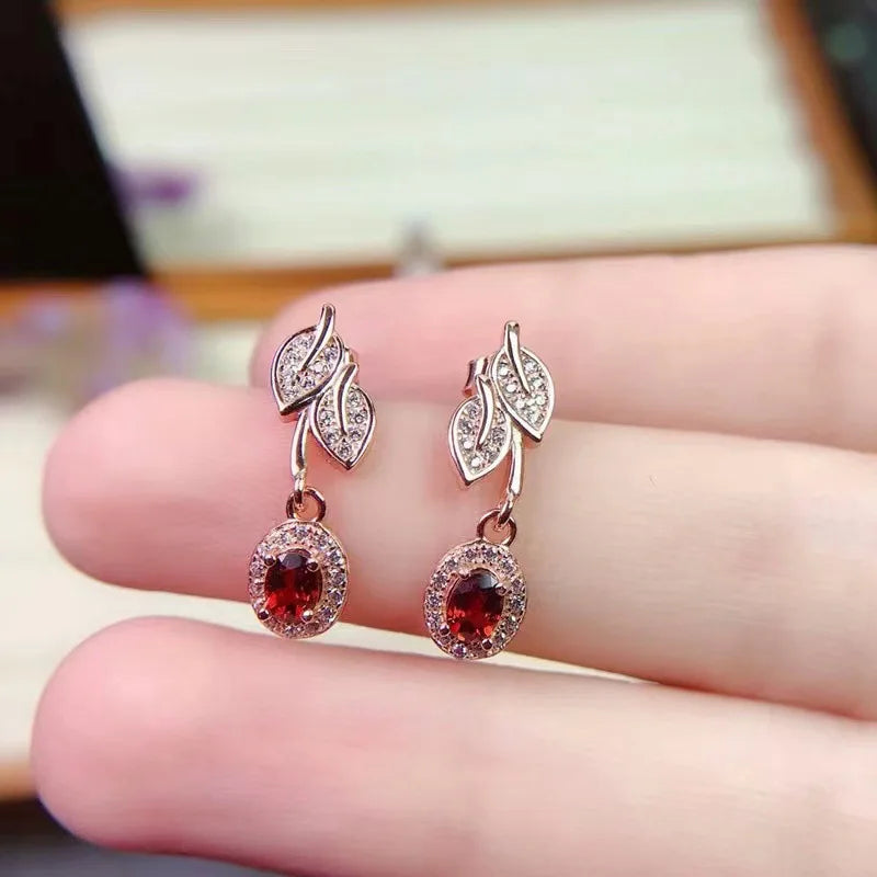 Delicate XS Earrings with Hollow Oval Leaves