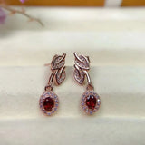 Delicate XS Earrings with Hollow Oval Leaves