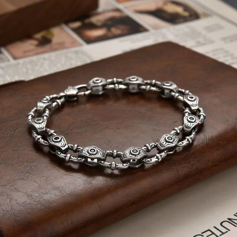 XS Retro Bracelet Personality Eternal Rattan Pattern Diamond Bracelet