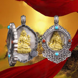 XS Chinese Zodiac Guardian God Buddha Gawu Box Pendant Necklace Sweater Chain