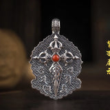 XS Chinese Zodiac Guardian God Buddha Gawu Box Pendant Necklace Sweater Chain