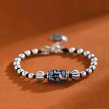 XS Tianzhu Bracelet: Men's & Women's Knitted Silver Bead Bracelet