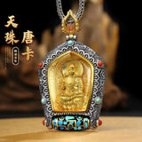XS Xiangyun Guardian God Ten Thousand Buddhas Chaozong Thangka Pendant