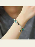 Enamel Hundred Wealth Bracelet - Prosperity Chinese Cabbage Style