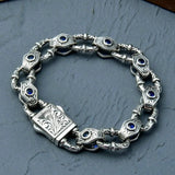 XS2023 Men's Retro Relief Tangcao Zircon Bracelet