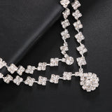 Double Layer Rhinestone Hair Clip Wedding Bridal Accessories