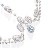 Boho Rhinestone Head Chain Water Drop Pendant Hair Jewelry for Women