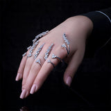 Flower Butterfly Mitten Bracelet Charms Cubic Zirconia Ring Arm Handlets