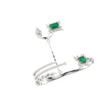 XSBODY Zirconc Green Bracelet for Women Charm CZ Bangle Full Wedding Female