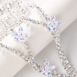 Mesh Flower Bracelet Women Wedding Rhinestone Y2K Bridal Jewelry