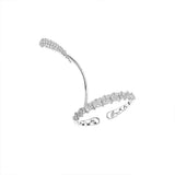 CZ Palm Chain Hand Bracelet with Ring Harness Bangle