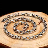 Men's S925 Thai Silver Braided Chain Necklace