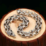 Men's S925 Thai Silver Braided Chain Necklace