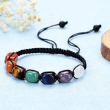 7 Chakra Crystal Yoga Beads Bracelet Reiki Healing Life of Tree
