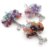 7 Chakra Healing Crystal Necklace Tree of Life Pendant