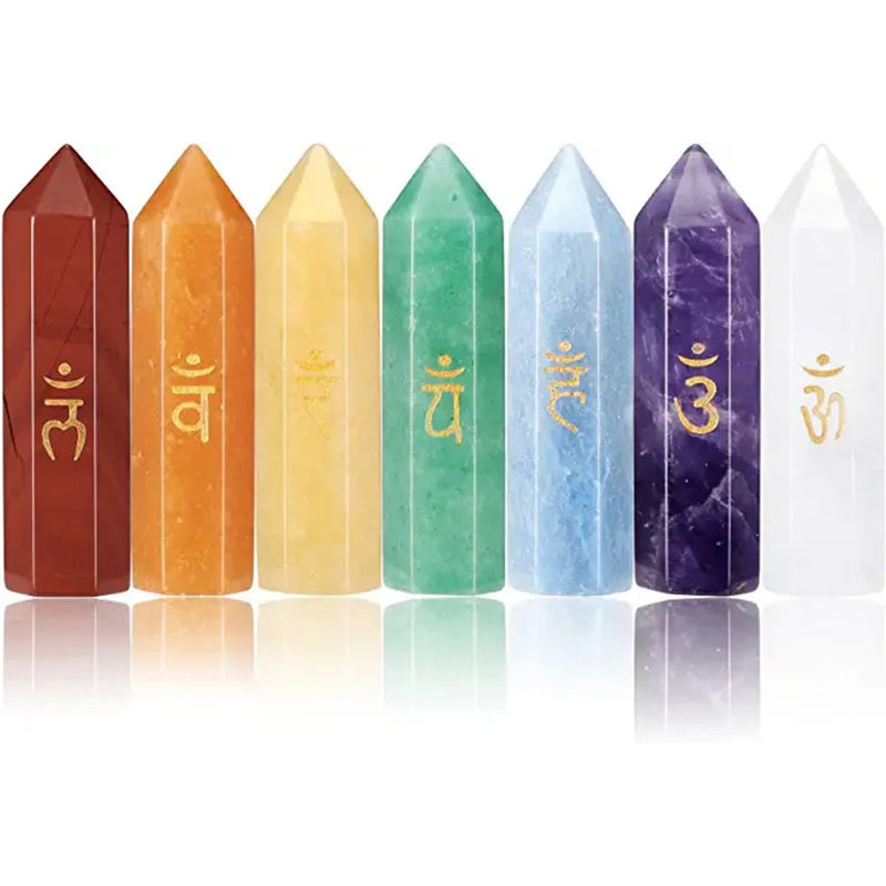 7 Chakra Crystal Stone Set for Meditation Balancing