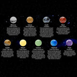 9 Planets Solar System Crystal Ball Set Celestial Decor Gift