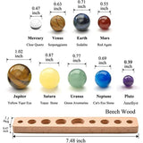 9 Planets Solar System Crystal Ball Set Celestial Decor Gift