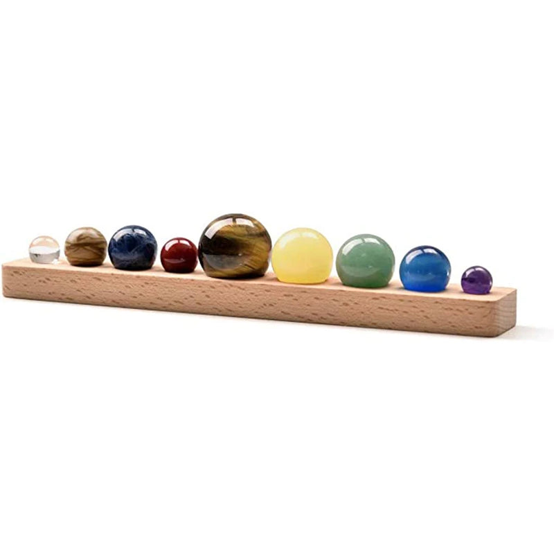 9 Planets Solar System Crystal Ball Set Celestial Decor Gift