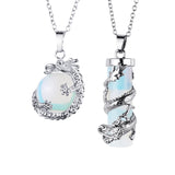 XSM Chakra Reiki Healing Stones Dragon Pendant Set