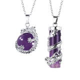 XSM Chakra Reiki Healing Stones Dragon Pendant Set