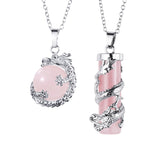 XSM Chakra Reiki Healing Stones Dragon Pendant Set