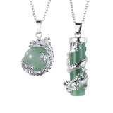 XSM Chakra Reiki Healing Stones Dragon Pendant Set