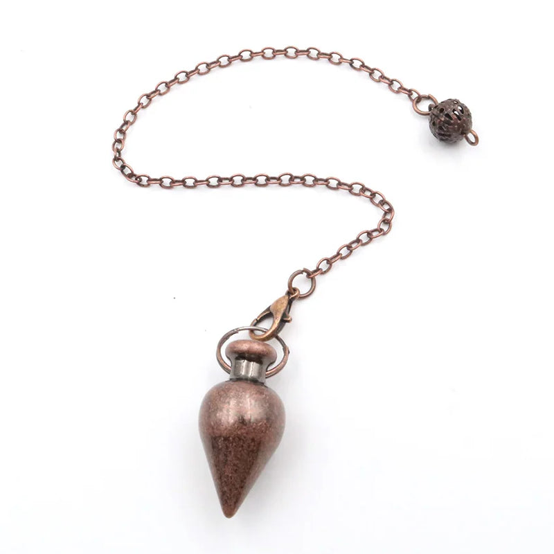 XSM Cone Round Brass Metal Pendulum for Healing Reiki Meditation Divination