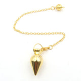XSM Cone Round Brass Metal Pendulum for Healing Reiki Meditation Divination