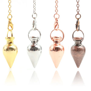 XSM Cone Round Brass Metal Pendulum for Healing Reiki Meditation Divination