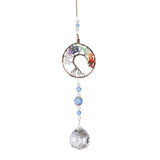 XSM Tree of Life Crystal Sun Catcher Window Heart-Shaped Suncatcher