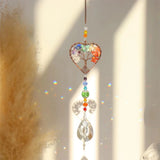 XSM Tree of Life Crystal Sun Catcher Window Heart-Shaped Suncatcher