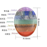 7 Chakra Crystal Oval Pocekt Palm Stone Thumb Stone